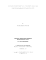 UNIVERSITY STUDENT PERCEPTIONS OF THE EFFECTS OF CANNABIS FOLLOWING LEGALIZATION IN WASHINGTON STATE