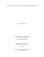 Essays on Commodities and Consumer Goods Price Formation