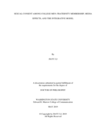 SEXUAL CONSENT AMONG COLLEGE MALE: FRATERNITY MEMBERSHIP, MEDIA EFFECTS, AND THE INTEGRATIVE MODEL