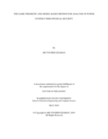 THE GAME-THEORETIC AND MODEL-BASED METHOD FOR ANALYSIS OF POWER SYSTEM CYBER-PHYSICAL SECURITY