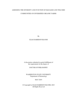ASSESSING THE DIVERSITY AND FUNCTION OF MANAGED AND WILD BEE COMMUNITIES ON DIVERSIFIED ORGANIC FARMS