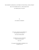 THE GEOMETRY, KINEMATICS, AND TIMING OF THE CENTRAL ANDEAN THRUST BELT OF SOUTHERN BOLIVIA: A FIELD BASED TEST OF CORDILLERAN CYCLICITY