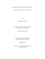 Maternal Responsiveness and Children's Hot and Cold Executive Functions