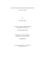 MOLECULAR ANALYSIS OF ABIOTIC STRESS IN LENTIL