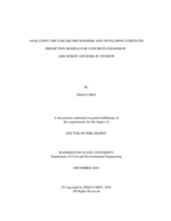 ANALYZING THE FAILURE MECHANISMS AND DEVELOPING STRENGTH PREDICTION MODELS FOR CONCRETE EXPANSION AND SCREW ANCHORS IN TENSION