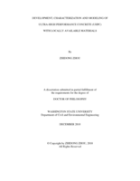 DEVELOPMENT, CHARACTERIZATION AND MODELING OF ULTRA-HIGH PERFORMANCE CONCRETE (UHPC) WITH LOCALLY AVAILABLE MATERIALS