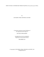 EFFECT OF HEAT AND DROUGHT STRESS IN QUINOA (Chenopodium quinoa Willd.)