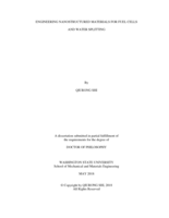 ENGINEERING NANOSTRUCTURED MATERIALS FOR FUEL CELLS  AND WATER SPLITTING