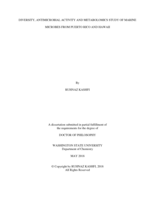 DIVERSITY, ANTIMICROBIAL ACTIVITY AND METABOLOMICS STUDY OF MARINE MICROBES FROM PUERTO RICO AND HAWAII