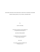 EXPANDING THE ROLE OF PSYCHOLOGICAL DISTANCE IN SHAPING CONSUMER BRAND ASSOCIATIONS, EVALUATIONS, AND BEHAVIOR