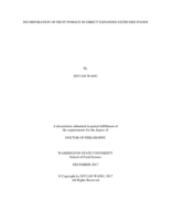 INCORPORATION OF FRUIT POMACE IN DIRECT EXPANDED EXTRUDED FOODS