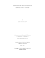 Sleep, Autonomic Nervous System, and Neurobehavioral Outcomes
