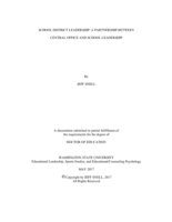 SCHOOL DISTRICT LEADERSHIP: A PARTNERSHIP BETWEEN CENTRAL OFFICE AND SCHOOL LEADERSHIP