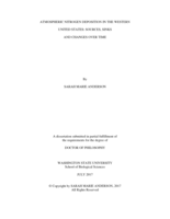 Atmospheric Nitrogen Deposition in the Western United States: Sources, Sinks, and Changes over Time