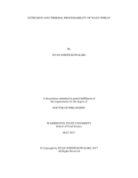 Extrusion and Thermal Processability of Waxy Wheat