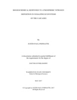 Biogeochemical responses to atmospheric nitrogen deposition in subalpine ecosystems of the Cascades