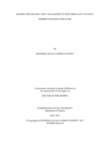 Shaping the Deathly Self: Engagements with Mortality in Early Modern English Literature