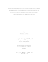 Student logical implications and connections between symbolic representations of a linear system within the context of an introductory linear algebra course employing inquiry-oriented teaching and traditional lecture