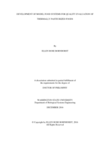 Development of model food systems for quality evaluation of thermally pasteurized foods
