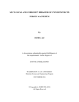 Mechanical and corrosion behavior of CNFs reinforced porous magnesium