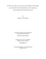 Water in the Desert or "The Sanctuary Movement Never Ended": An Examination of Humane Borders, Tucson Samaritans, and No More Deaths Counter-Conducts
