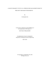 A maneuverability study on a wheeled bin management robot in tree fruit orchard environments