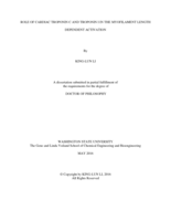 ROLE OF CARDIAC TROPONIN C AND TROPONIN I IN THE MYOFILAMENT LENGTH  DEPENDENT ACTIVATIO