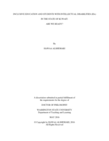 INCLUSIVE EDUCATION AND STUDENTS WITH INTELLECTUAL DISABILITIES (IDs) IN THE STATE OF KUWAIT: ARE WE READY?