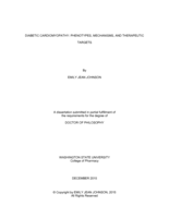 Diabetic cardiomyopathy: phenotypes, mechanisms, and therapeutic targets