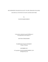 Self reported changes in quality of life, demands of illness, and sexual function in colon cancer survivors