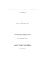 MITIGATION OF AMMONIA EMISSIONS FROM CONFINED DAIRY OPERATIONS