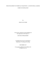 The Development of Formulaic Sequences: A Longitudinal Learner Corpus Investigation