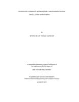 STOCHASTIC SUBSPACE METHODS FOR LARGE POWER SYSTEM OSCILLATION MONITORING