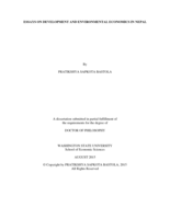 ESSAYS ON DEVELOPMENT AND ENVIRONMENTAL ECONOMICS IN NEPAL