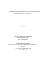Undergraduate Student Perspectives on Parent Involvement: Experiences Beyond the First Year