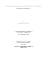 Transcriptional and hormonal analyses to elucidate the control of Arabidopsis seed dormancy
