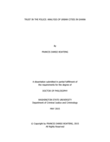 TRUST IN THE POLICE: ANALYSIS OF URBAN CITIES IN GHANA