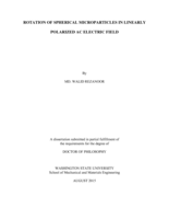 ROTATION OF SPHERICAL MICROPARTICLES IN LINEARLY POLARIZED AC ELECTRIC FIELD