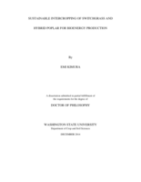 Sustainable Intercropping of Switchgrass and Hybrid Poplar for Bioenergy Production