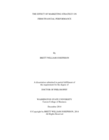 The Effect of Marketing Strategy on Firm Financial Performance