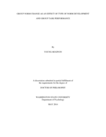 Group Norm Change as An Effect of Type of Norm Development and Group Task Performance