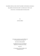 Examining Special Education Teachers' Knowledge and Skills Regarding the IEP Document and Process in the State of Kuwait: An Exploratory Investigation