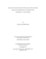Tackling New Initiatives: How One Central Office Supports Principals In Their Efforts to Implement New Teacher Evaluation Criteria