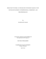 FROM START TO FINISH: AN EXPLORATION OF DECISION MAKING IN NEW VENTURE DEVELOPMENT, ENTREPRENEURIAL COMMITMENT, AND FIRM PERFORMANCE