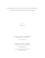 Photomechanical actuator device based on Disperse Red 1 doped poly(methyl methacrylate) optical fiber