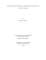 Do NGOs Build Social Capital?: A Comparative Case Study of Two Villages in Zanzibar