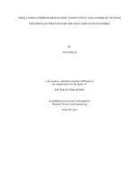 SIMULTANEOUS IMPROVEMENT IN IONIC CONDUCTIVITY AND FLEXIBILITY OF SOLID POLYMER ELECTROLYTES FOR THIN FILM LITHIUM ION BATTERIES