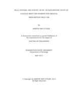 Pills, Patches, and Syrups, Oh My: An Exploratory Study of College Men's and Women's Non-Medical Prescription Drug Use