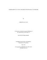 Temperament in Young Children with Fragile X Syndrome