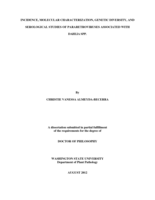 Incidence, molecular characterization, genetic diversity and serological studies of pararetroviruses associated with Dahlia spp.